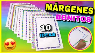 MÁRGENES para CUADERNOS  Bordes y Recuadros muy Bonitos 3  NatyGloss [upl. by Ardnuahs]