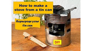 How to make stove from tin canRepurpose tin canSTEM education examples [upl. by Janetta923]