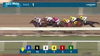 Venice Vibe wins race 1 at Del Mar 111524 [upl. by Einimod804]