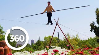 Meet the Last Tightrope Dancer  Yerevan Armenia 360 VR Video  Discovery TRVLR [upl. by Suirtimid]