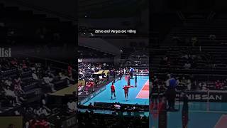 Zehra ve Vargas set arasında eğlenmeyi ihmal etmiyor 😅💃 melissavargas zehragunes volleyball [upl. by Spurgeon]