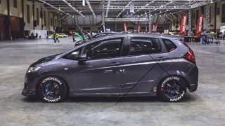 Honda Fit Jazz RS 3rd Gen GK5 Volk Rays Wheel Yokohama Advan Tires Custom Modified [upl. by Adrianne867]