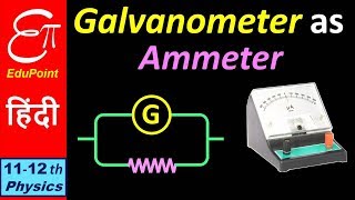 GALVANOMETER as AMMETER  video in HINDI [upl. by Ibbison605]