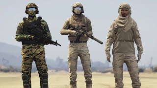 GTA 5 Online  Military Outfits after Cayo Perico Update [upl. by Claudio]