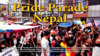 Pride Parade in Nepal 2023  LGBTQIA Rally in Kathmandu City [upl. by Neih]