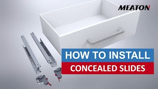 How to install undermount concealed drawer slides  MEATON [upl. by Sampson]