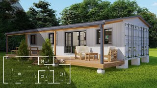 Container House 60 sqm 12x5 Simple Country Living [upl. by Kylynn]