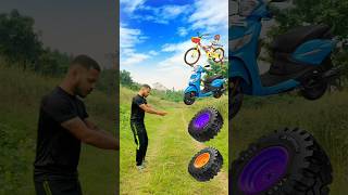 Cycle scooty toto car funny video shortsfeed youtubeshorts viralvideo [upl. by Ahael]