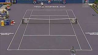 Roger Federer vs Andre Agassi 2003 only the tennis 12 [upl. by Leahcimaj]