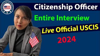 US Citizenship Interview  OFFICIAL USCIS N400 Naturalization Test [upl. by Lilhak104]