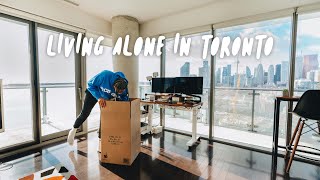 Moving Into My Toronto Dream Apartment  Getting My Life Together 📦 [upl. by Swanhildas406]