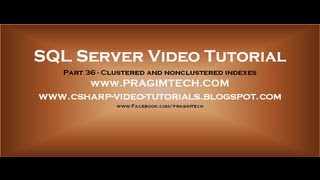 Clustered and nonclustered indexes in sql server Part 36 [upl. by Santa896]