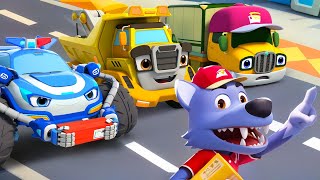 Courier Song  Delivery Truck Police Car🚨 Construction Truck  Kids Songs  BabyBus  Cars World [upl. by Erej]