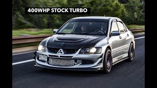 WE MAXED OUT A STOCK EVO 9 TURBO OVER 400WHP EVO [upl. by Issy]