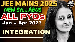 JEE 2025 INTEGRATION  ALL PYQs for JEE MAINS JANAPR 2023  EASIEST SOLUTIONS  NEHA AGRAWAL MAM [upl. by Celka]