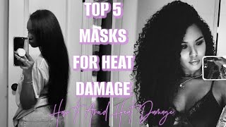 FAVORITE HAIR MASKS TO COMBAT HEAT DAMAGE  HOW TO AVOID HEAT DAMAGE  GET YOUR CURLS BACK [upl. by Vedetta815]