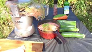 Zucchini pasta amp sauce from scratch with veggie bullet [upl. by Anaitsirc]