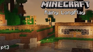 Relaxing Minecraft Rainy LongPlay  Survival with Mods pt3 [upl. by Ternan856]