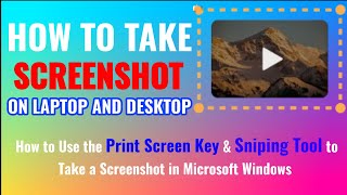 How to Screenshot in Laptop  Windows  How To Take Screenshot in Laptop or Desktop  Windows [upl. by Filip]