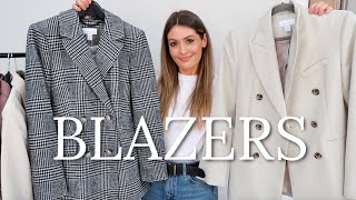 BLAZERS  HampM ASOS TOPSHOP MANGO ZARA HAUL [upl. by Aleinad]