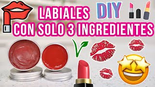 LABIAL CON SOLO 3 INGREDIENTES  DIY  FÁCIL Y BARATO  Mixi [upl. by Nnahoj]