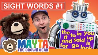 Sight Words 1  High Frequency Words for Kindergarten [upl. by Karil]