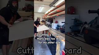 Another way to cut a board that’s too wide on your miter saw tools woodworking tipsandtricks [upl. by Ackerman627]