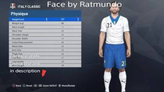 PES 2017 PIRLO Perfect Physique  Stats Face by Ratmundo [upl. by Izabel]