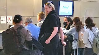 Game Of Thrones Star Gwendoline Christie Towers Over Everyone At LAX [upl. by Fleeta]