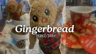 🫚DIY Quick amp Easy Gingerbread Tiered Tray🫚tieredtrays diy quick [upl. by Ahsotan]