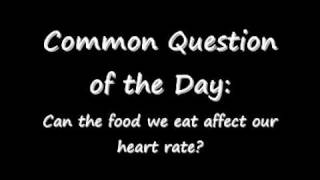 Can the food we eat affect our heart rate [upl. by Kalagher]