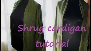 Tuto couture express  DIY Shrug cardigan super easy [upl. by Kristina]