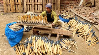 Amazing Process of Making Bobbins to use Weaving Power Looms  Creative Wood Working ideas [upl. by Selbbep]