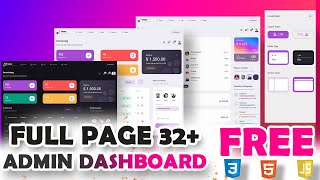 HTML Admin Dashboard Website Template FREE  Source Code [upl. by Trebreh]