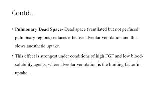 inhalational agent uptake and distribution [upl. by Norty]