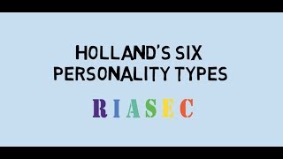 Hollands Personality Types [upl. by Ardekal]