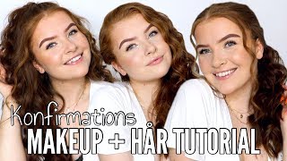 SIMPEL KONFIRMATIONS MAKEUP  HÅR IDÉER ♡ Amalie Sode [upl. by Yaffit]