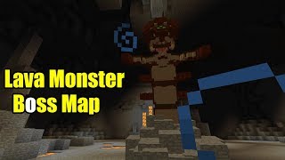 Lava Monster Boss Map  Minecraft PE Gameplay Walkthrough [upl. by Osborn]