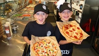 FAMILY FUN PACK TAKES OVER PIZZA STORE [upl. by Sikleb]