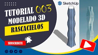 TUTORIAL DE MODELADO 3D AVANZADO  003  TORRE TECNOLOGICA EN SKETCHUP [upl. by Akienahs861]