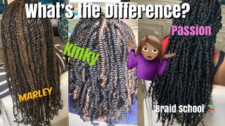 Passion Spring Marley Rope Twists Whats The Difference  Braid School Ep 02 [upl. by Adnaerb]