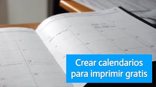 Crear calendarios para imprimir gratis [upl. by Angi]