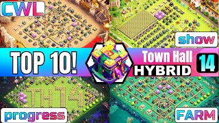 TOP 10 Town Hall 14 TH14 TrophyHybridFarming Base Layout  Copy Link 2024  Clash of Clans [upl. by Ailliw103]