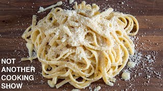 the ORIGINAL 3 ingredient FETTUCCINE ALFREDO recipe WITHOUT CREAM [upl. by Ahsekim517]