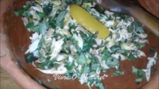 salade de chinchard au pourpierطهي سمك الإسقمريشرنفي الطين مرافق بالرجلة طازجة [upl. by Isleen803]