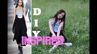 From Old jeans amp skirt to Runway Dress  DIY EP 6 [upl. by Inamik]