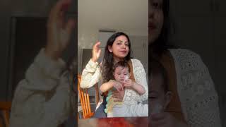 Consequences of clinginess🤣 baby indianinsweden trending indianmom newmom [upl. by Hannahc547]