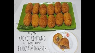 Resep Cara Membuat Kroket Kentang isi Daging dan Wortel Enak Gurih Lezat mudah dibuat [upl. by Euv795]