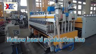 hollow board production linehollow board equipment Xinke is your best choice of hollow board equip [upl. by Nnaillij528]