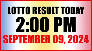 Lotto Result Today 2pm September 9 2024 Swertres Ez2 Pcso [upl. by Coreen]